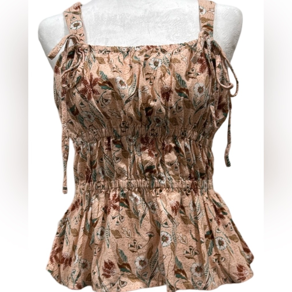 Floral pink tank top